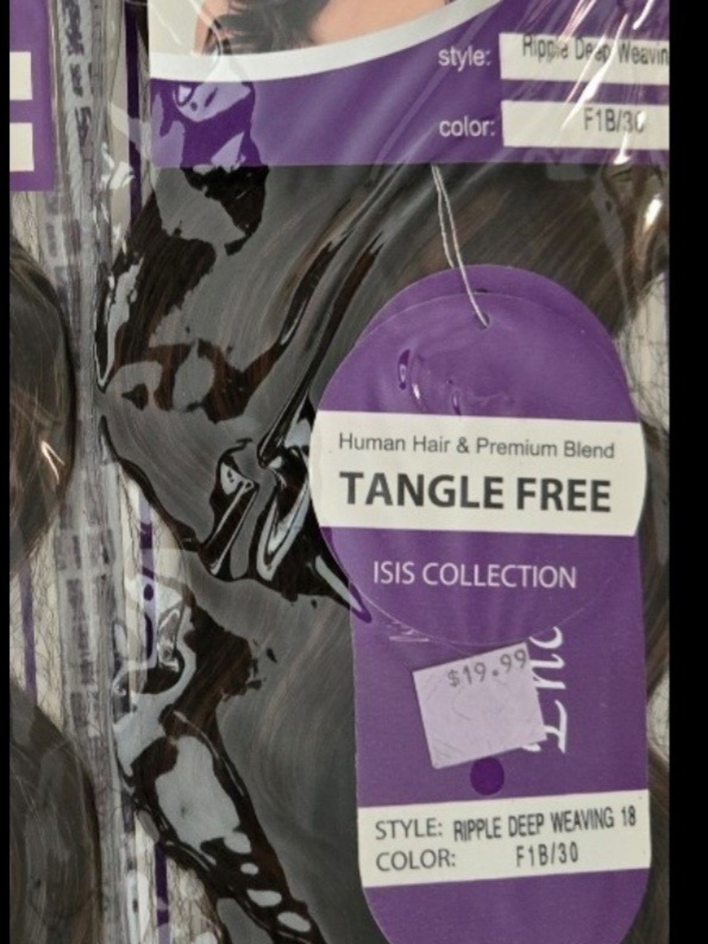 Tangle Free Ripple Deep Weaving - F1B/30 Dark Brown Blend $20